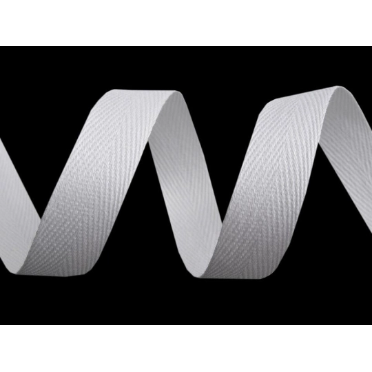 Bandă din bumbac Herringbone, lățime 14 mm - 50 m | Mimib