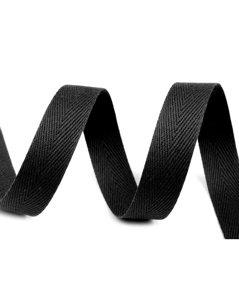 Bandă din bumbac Herringbone, lățime 16 mm - 50 m | Mimib