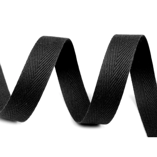 Bandă din bumbac Herringbone, lățime 16 mm - 50 m | Mimib
