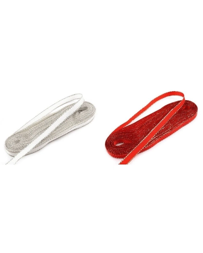 Panglică din tafta cu lurex, lățime 9 mm - 10 m | Mimib