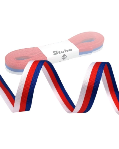 Panglică din tafta tricoloră, lățime 10 mm - 10 m | Mimib