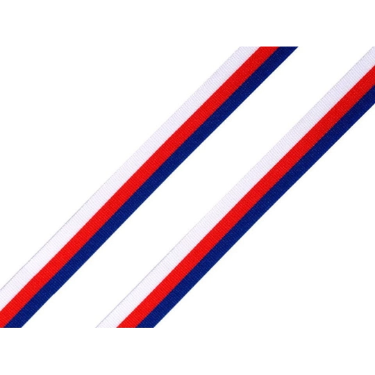 Panglică din tafta tricoloră, lățime 10 mm - 10 m | Mimib