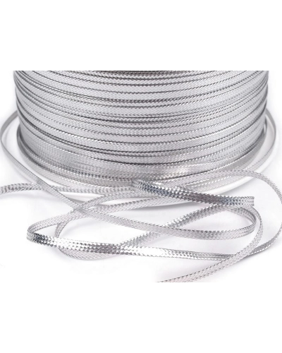 Şnur plat lurex, gol în interior, lățime 2,5 mm - 50 m | Mimib