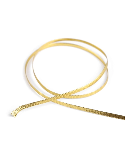 Şnur plat lurex, gol în interior, lățime 2,5 mm - 50 m | Mimib