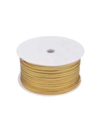 Şnur plat lurex, gol în interior, lățime 2,5 mm - 50 m | Mimib