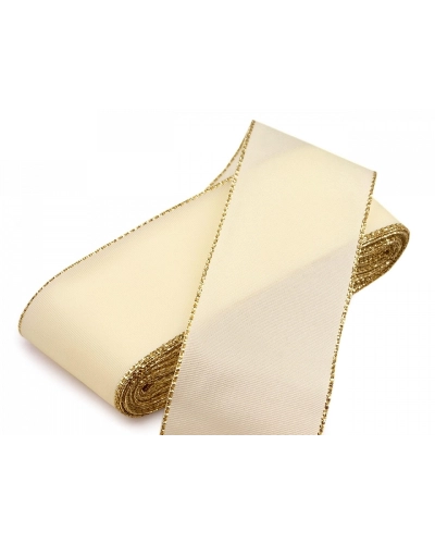 Panglică din tafta cu lurex, lățime 40 mm - 10 m | Mimib
