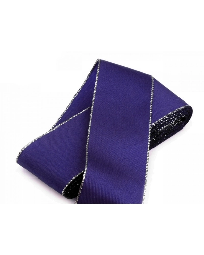 Panglică din tafta cu lurex, lățime 40 mm - 10 m | Mimib