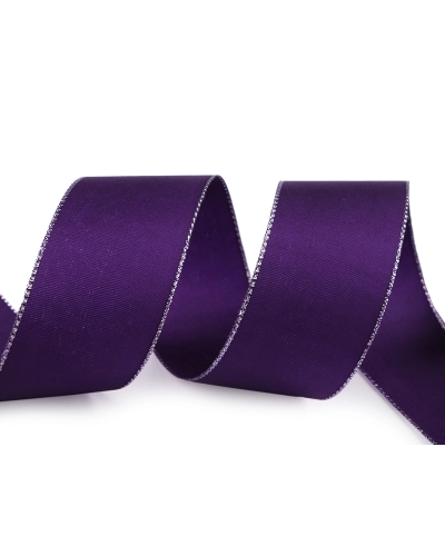 Panglică din tafta cu lurex, lățime 40 mm - 10 m | Mimib