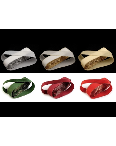 Panglică din tafta cu lurex, lățime 25 mm - 10 m | Mimib