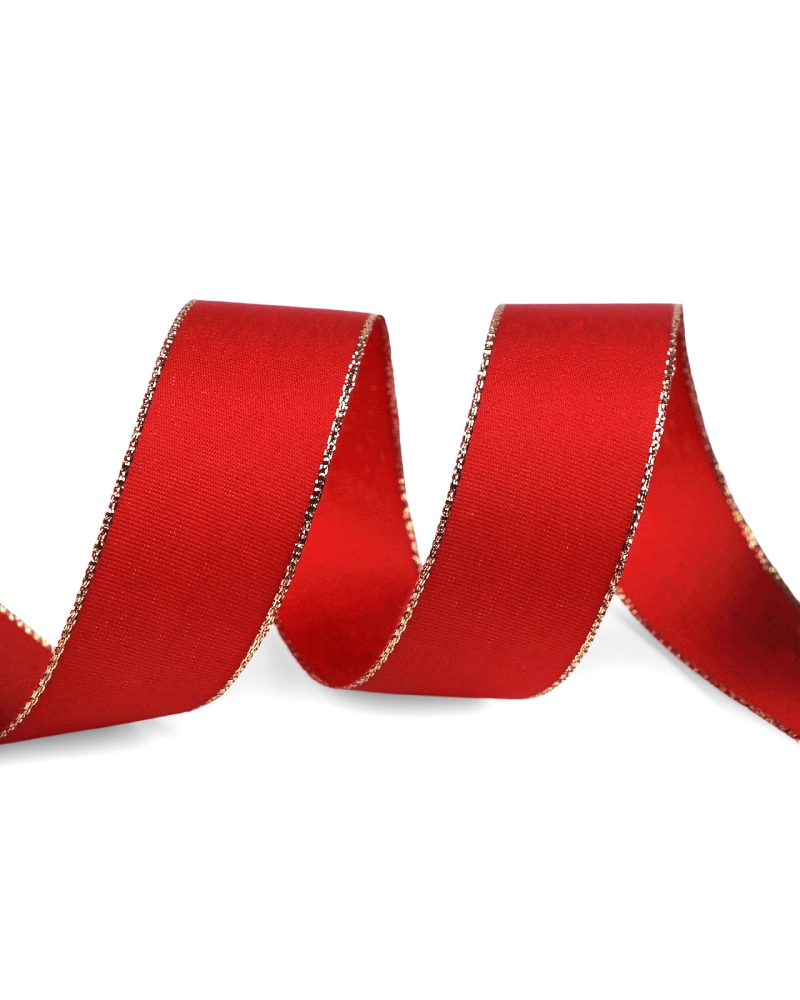 Panglică din tafta cu lurex, lățime 25 mm - 10 m | Mimib