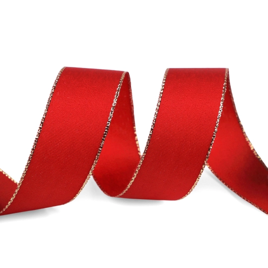 Panglică din tafta cu lurex, lățime 25 mm - 10 m | Mimib