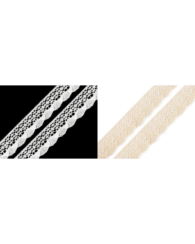 Dantelă bumbac croşetată, lățime 32 mm - 30 m | Mimib