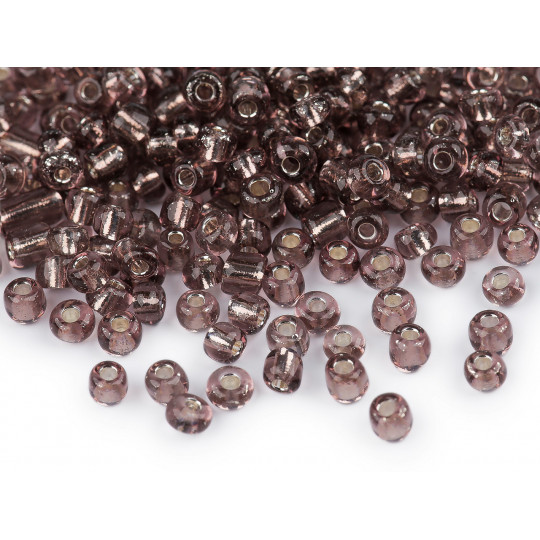 Mărgele nisip cu interior argintiu, 6/0 - 4 mm | Mimib