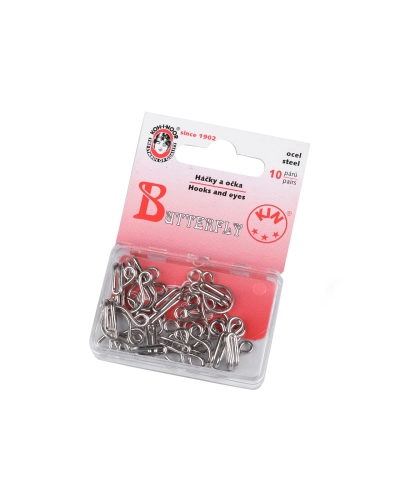 Háčiky a očká veľkosť 18+16 mm a 20+18 mm - 1 krab. | Mimib