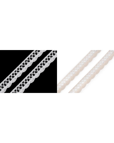 Dantelă bumbac croşetată, lățime 18 mm - 30 m | Mimib
