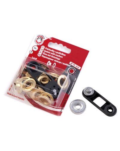Set ocheți cu dispozitiv de atașare, Ø8 mm - 1 blister | Mimib
