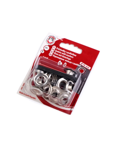 Set ocheți cu dispozitiv de atașare, Ø8 mm - 1 blister | Mimib