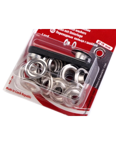 Set ocheți cu dispozitiv de atașare, Ø8 mm - 1 blister | Mimib