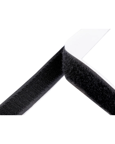 Bandă arici autoadezivă, complet (puf + scai), 20 mm - 25 m