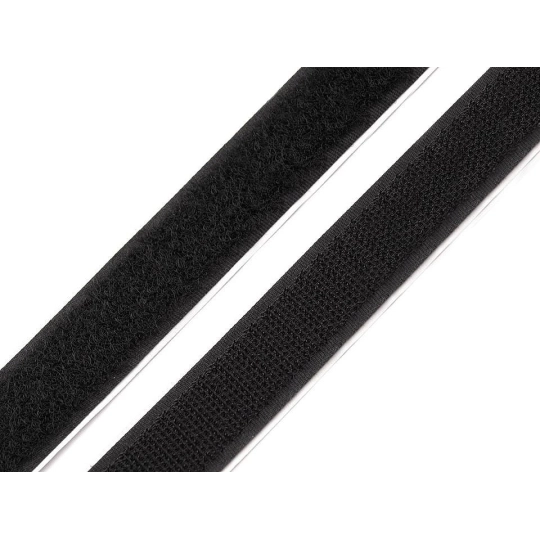Bandă arici autoadezivă, complet (puf + scai), 20 mm - 25 m | Mimib