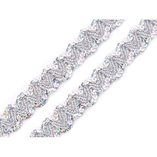 Bandă decorativă cu paiete, lățime 20 mm - 13.5 m | Mimib