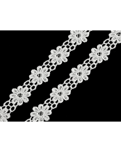 Dantelă guipure, model flori, lățime 20 mm - 13.5 m | Mimib