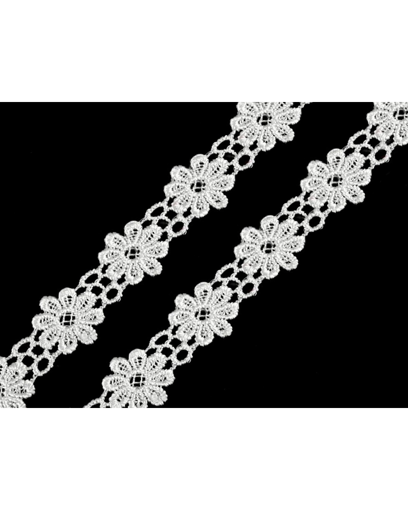 Dantelă guipure, model flori, lățime 20 mm - 13.5 m | Mimib
