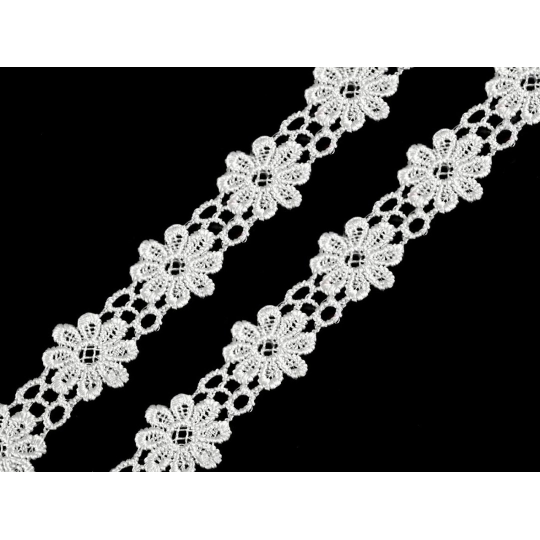 Dantelă guipure, model flori, lățime 20 mm - 13.5 m | Mimib