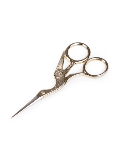 Foarfecă pentru broderie, model barză, lungime 9,5 cm - 1 buc. | Mimib