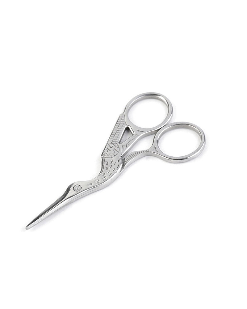 Foarfecă pentru broderie, model barză, lungime 9,5 cm - 1 buc. | Mimib