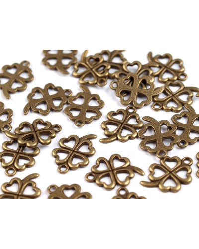 Pandantiv trifoi decupat, 15x21mm - 5 buc. | Mimib