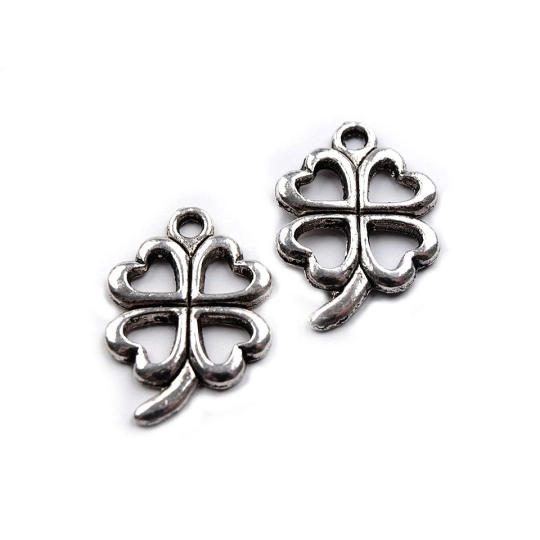 Pandantiv trifoi decupat, 15x21mm - 5 buc. | Mimib