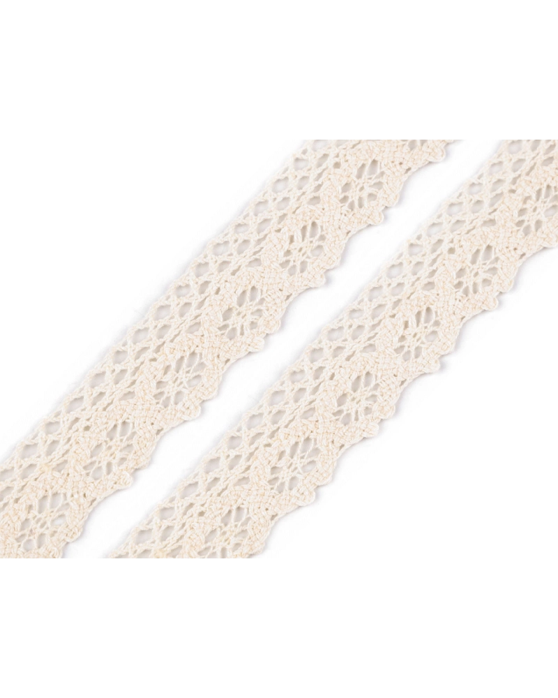 Bavlnená čipka paličkovaná šírka 25 mm - 27 m | Mimib