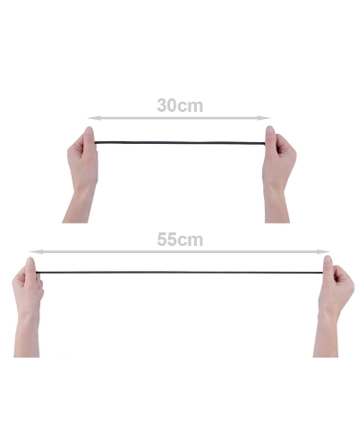 Bielizňova guma na karte šírka 5 mm, 7 mm - 1 kar.
