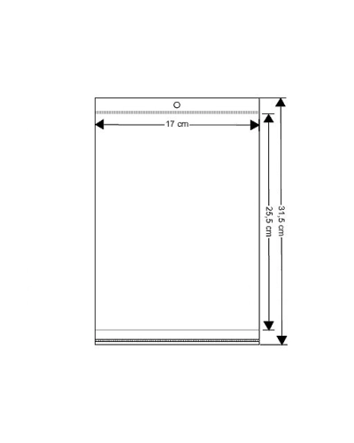 PP vrecko s lepiacou lištou a závesom 17x25,5 - 26 cm - 100 ks | Mimib