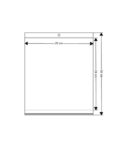 PP vrecko s lepiacou lištou a závesom 20x24 cm - 100 ks | Mimib