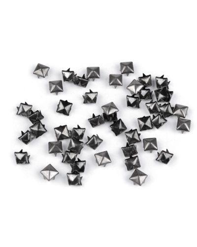 Cvočky na oblečenie z nerezovej ocele 7x7 mm pyramída - 50 ks | Mimib
