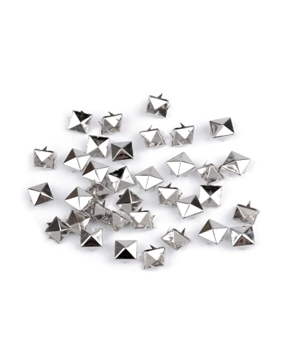 Cvočky na oblečenie z nerezovej ocele 12x12 mm pyramída - 50 ks | Mimib