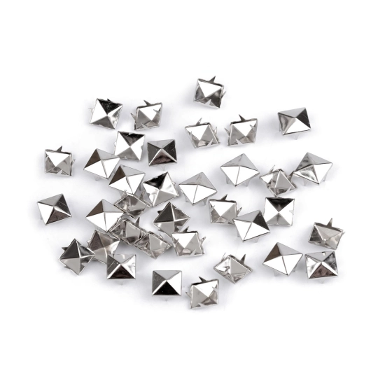 Cvočky na oblečenie z nerezovej ocele 12x12 mm pyramída - 50 ks | Mimib
