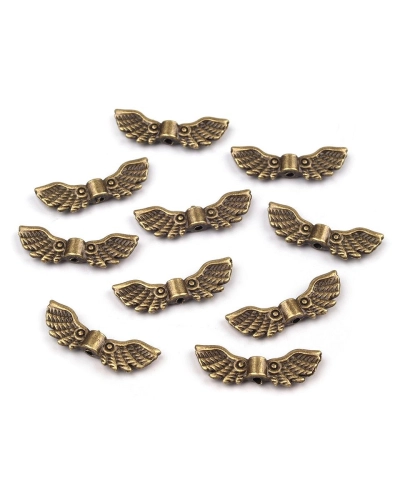 Distanțier bijuterii, model aripi, 7x22 mm - 10 buc. | Mimib