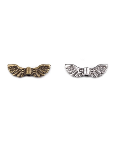 Distanțier bijuterii, model aripi, 7x22 mm - 10 buc. | Mimib