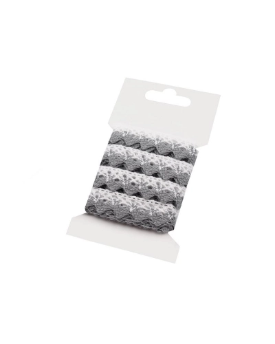 Dantelă bumbac croşetată, lățime 15 mm - 1 card | Mimib
