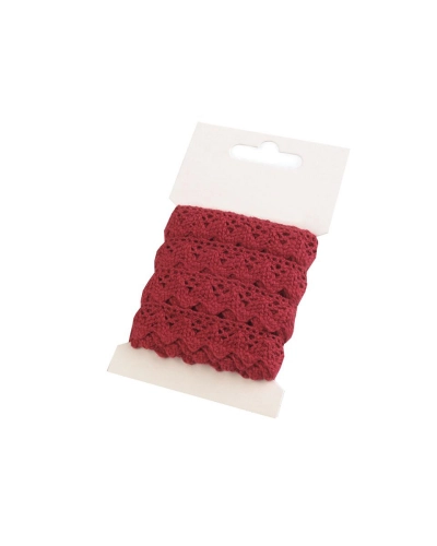 Dantelă bumbac croşetată, lățime 15 mm - 1 card | Mimib