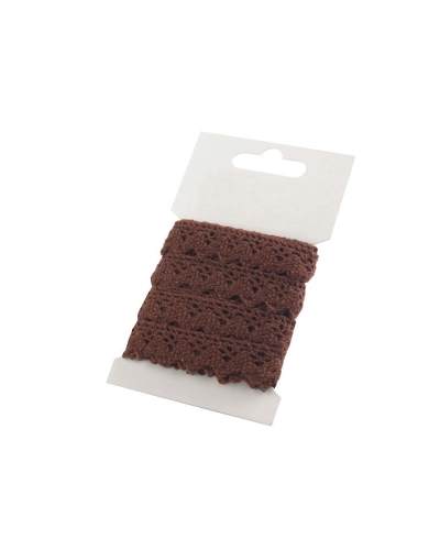 Dantelă bumbac croşetată, lățime 15 mm - 1 card | Mimib