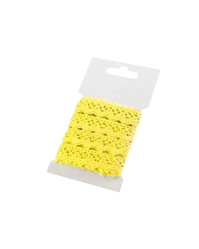 Dantelă bumbac croşetată, lățime 15 mm - 1 card | Mimib