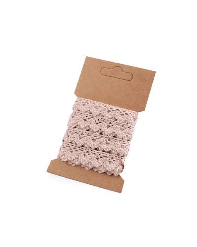 Dantelă bumbac croşetată, lățime 15 mm - 1 card | Mimib