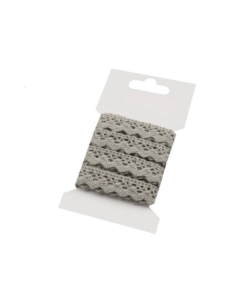 Dantelă bumbac croşetată, lățime 15 mm - 1 card | Mimib
