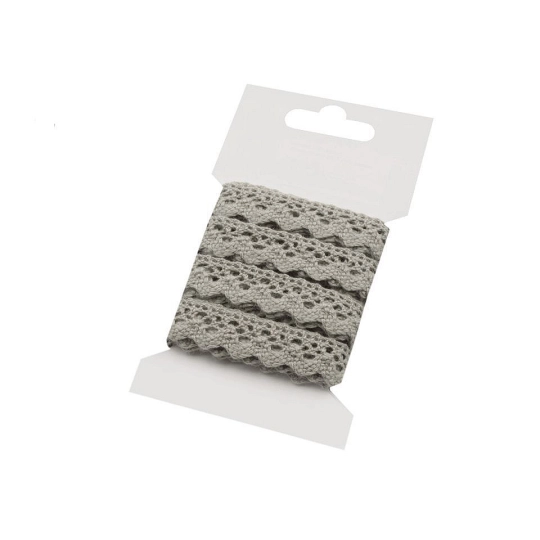 Dantelă bumbac croşetată, lățime 15 mm - 1 card | Mimib
