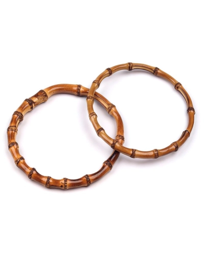 Mânere din bambus pentru geantă, Ø15 cm - 2 buc. | Mimib