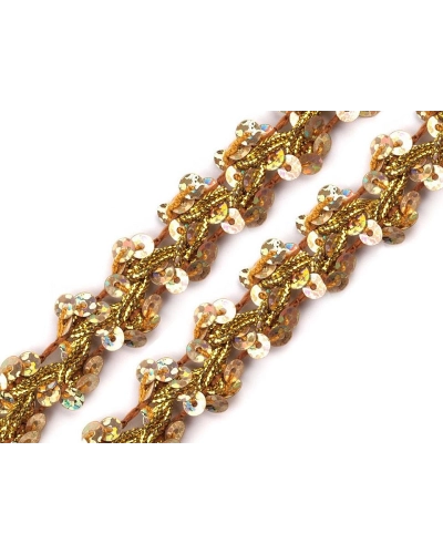 Bandă decorativă cu paiete, lățime 15 mm - 1 m | Mimib